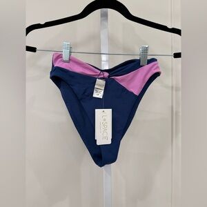 L*Space Blue and Pink High-Leg Bikini